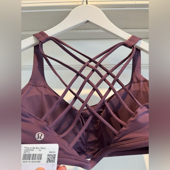 NWT lululemon Free to Be Wild Bra. Grape Thistle. - Picture 2 of 3